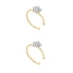 thumbnail image 4 of Sonducket Flor de diamantes de imitación falso aro anillo para la nariz Punk falso labio Clip chica nariz aro oreja aro anillo joyería para el cuerpo oro s 2piezas Sonducket CBP022828, 4 of 5