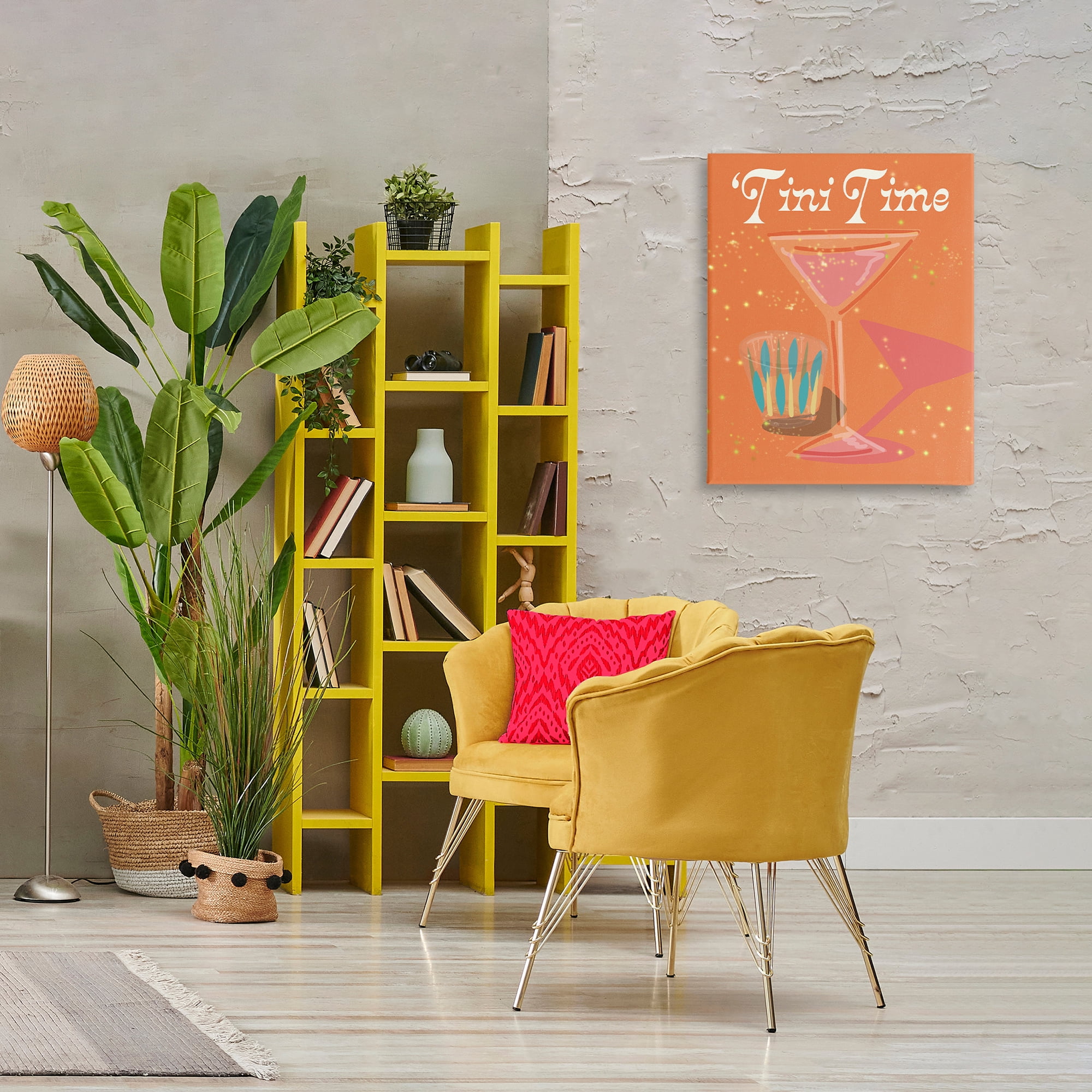 Stupell Industries Tini Time Cocktail Food & Beverage Painting Wrapped Canvas Art Print Wall Art, 24 x 30
