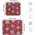 thumbnail image 3 of Christmas White Snowflake Dish Drying Mat 18x24 inch Absorbent Reversible Microfiber Mat Dish Dry Pad Protector for Kitchen, 3 of 7