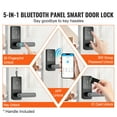 thumbnail image 2 of KFFKFF Smart Lock, 5-in-1 Smart Door Knob, Fingerprint Deadbolt with App Control, Bluetooth Smart Lock, Keyless Entry Door Lock with Handle, 2 of 9