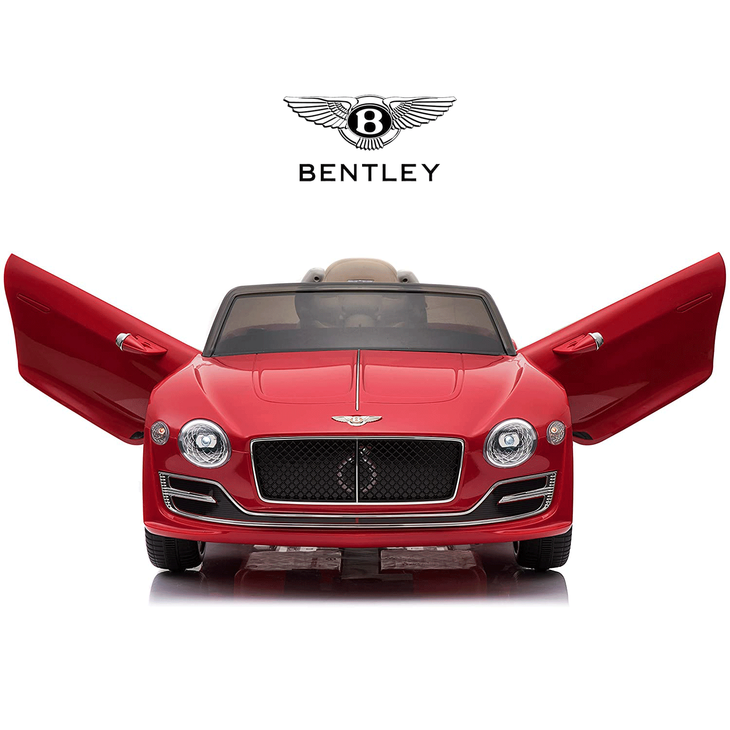 LISUEYNE Official Licensed Bentley Ride on Car,12V Electric Vehicles for Boys Girls,RC,Music,Red