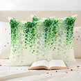 thumbnail image 3 of Fantasy Spring Plant Pillow Covers 2 Pack Watercolor Gradient Green Eucalyptus Leaf Pillowcase Waterproof Outdoor Throw Pillow Cover for Patio Garden Square Cushion 16”x16”, 3 of 9