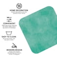 thumbnail image 4 of Lsque Turquoise watercolor Pattern 4" Drink Coasters Set of 6, Leather Absorbent Coasters, Table Coaster Set Decorative Coffee Cup Coasters Housewarming Gift,Square, 4 of 7