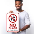 thumbnail image 2 of No Glass in Pool Area Pool Sign,, 2 of 8