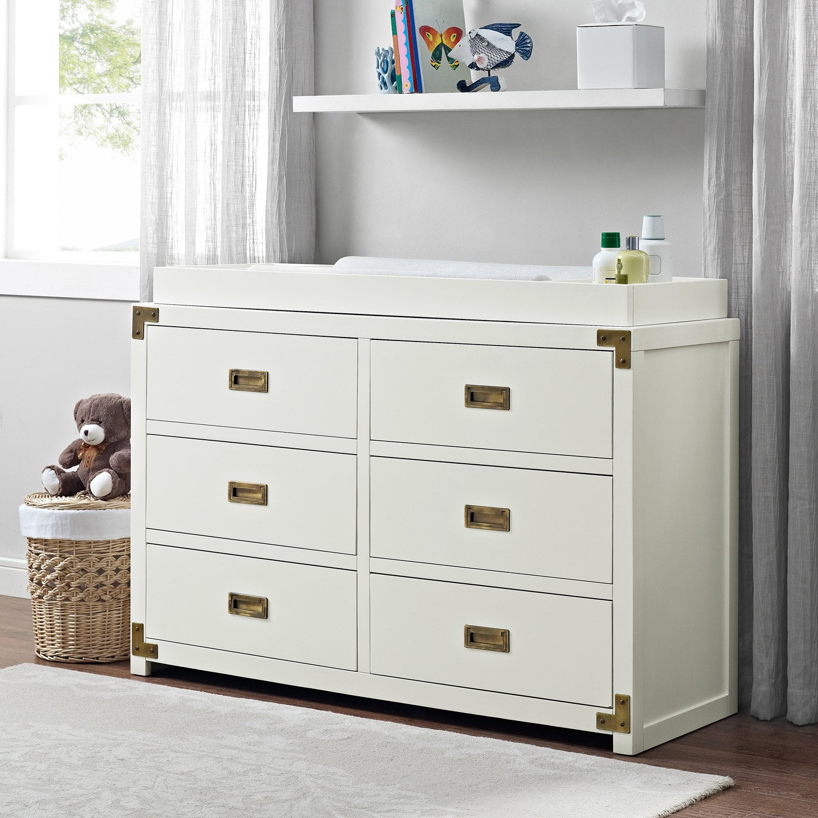 Bertini Wyatt Removable Changing Tray In Graphite Blue Walmart Com Walmart Com