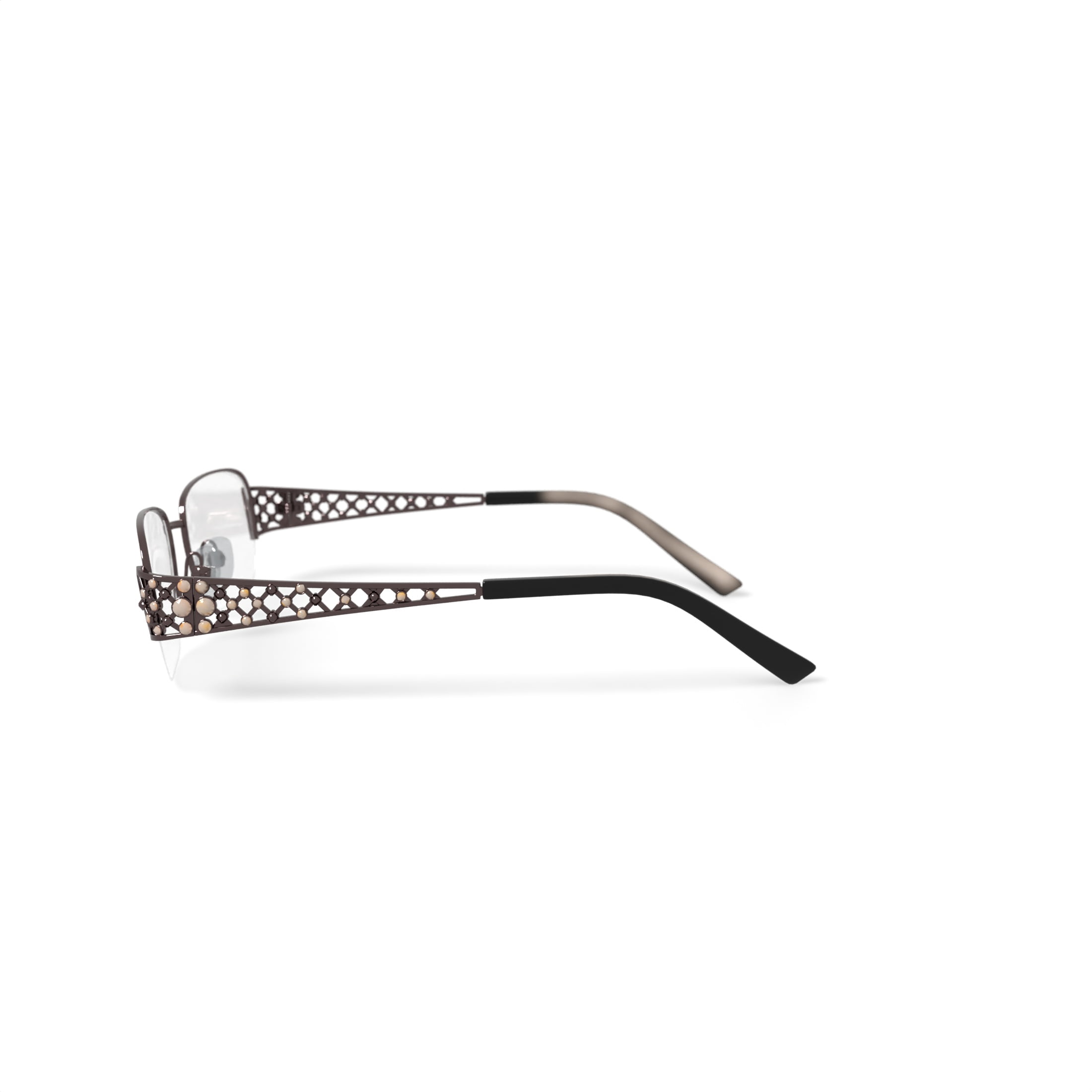 Luxe Women's WLO320 Square Square Prescription Eyeglasses with Case, Brown