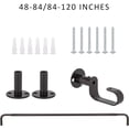 thumbnail image 3 of eTeckram Energy Saving Wrap Around Blackout Return Adjustable Window Curtain Metal Rod Set, 5/8 inch Diameter,48"-84",Oil-rubbed Bronze, 3 of 6