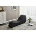 thumbnail image 4 of Bowery Hill Modern Faux Leather Yoga Relaxing Chaise in Black, 4 of 10