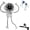 White, variant on Portable Robot Fan Man, Personal Table Fan with 3 Speeds Strong Airflow & Rechargeable Battery, Small Fans for Office, Home, Outdoors Sports Camping Traveling