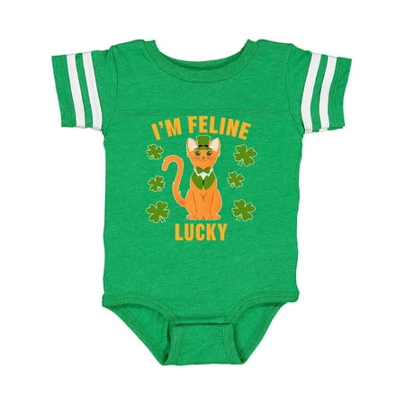 

Inktastic St. Patrick s Day I m Feline Lucky Gift Baby Boy or Baby Girl Bodysuit