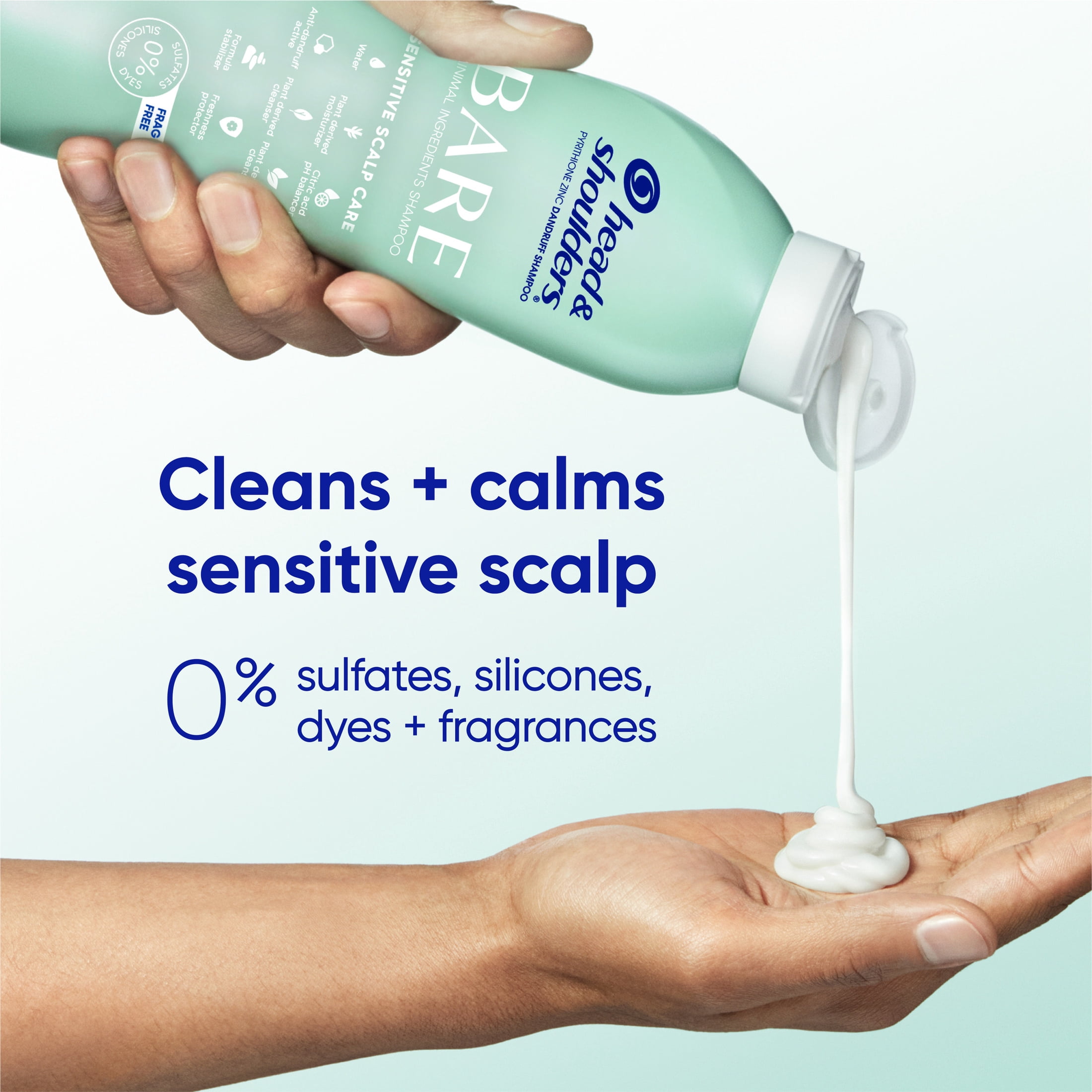 Bare Sensitive Scalp Care Dandruff Shampoo, Anti-Dandruff Treatment, 13.5 fl oz