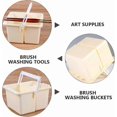 thumbnail image 4 of Brush 2Pcs Artist Brush Basin Plastic Brush Washer Mark Brush Basin Watercolor Paint Brush Washing Basin to Soak, Shape and Hold Washing Machine, 4 of 5