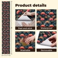 thumbnail image 5 of Peel and Stick Wallpaper Vintage Floral Orange Pink Flowers Dark Blue Wall Mural 17.7in x 9.8ft Self Adhesive Removable Wall Paper Renter Friendly Wallpaper for Nursery Bedroom Cabinets, 5 of 8