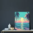 thumbnail image 5 of Gaeub Retro Palm Beach Sunset Print Modern Canvas Wall Art Prints,Artwork Abstract Paintings,Canvas Decorative,Pictures on Canvas for Home Decorations,Wall Decor, 5 of 6