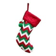 thumbnail image 2 of kiskick Knitting Christmas Socks: Bright Color Festive Lanyard Design, Plush Ball Decorative Wool Snowflake Pattern Stockings, Candy Bag for Festival Delight, 2 of 8