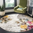 thumbnail image 2 of SAFAVIEH Aria Caelestinus Abstract Area Rug, Cream/Olive, 6'5" x 6'5" Round, 2 of 8