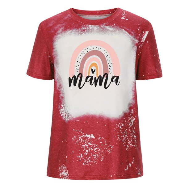 Camiseta holgada de manga corta con cuello en V y estampado informal elegante para mujer OAVQHLG3B Store lin121212