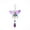 B, variant on Butterfly Wind Chimes for Outside - Colorful Hand Painted Metal and Glass Wind Chime for Patio, Garden, Yard, Memorial Sympathy Gift, Anthropology Home Decor