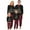 Style 2, variant on Christmas Parent-child Outfit Leisure Wear, Cartoon Elk Plaid Printing Long Sleeve Round Collar Sleepwear for Mom/Dad/Kid/Baby
