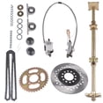 thumbnail image 4 of GELUOXI 32" Go Kart Completed Rear Live Axle Kit, Sprocket+Hub+Brake Assembly+Chain+Disc, 4 of 20
