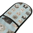 thumbnail image 4 of Yayeee Double Oven Mitt Kitchen Heat Resistant Baking 35" x7" Quilted Glove, Cute Cat Faces, 4 of 6