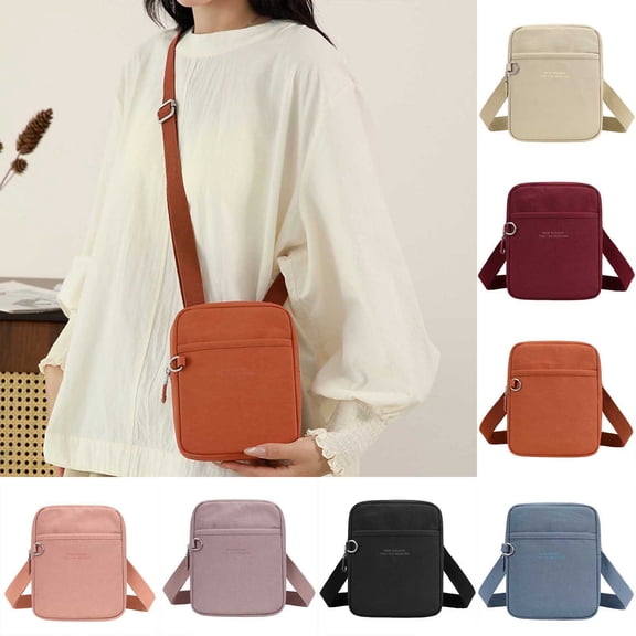 CAIXIA Women Crossbody Bags Womens Fashion Nylon Canvas Mini Crossbody Phone Messenger Purse, Daily Commute Casual Outing Shoulder Bag