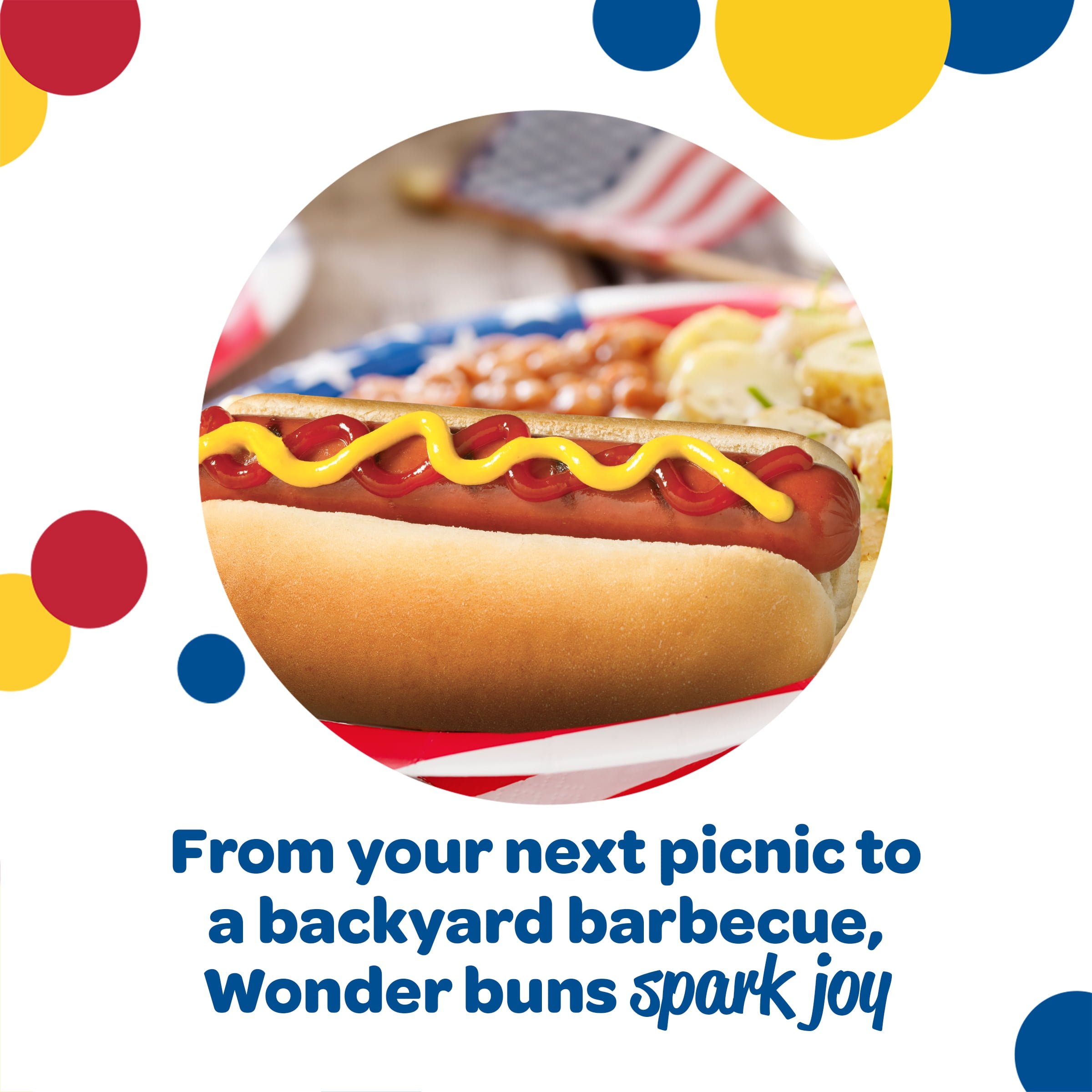 Wonder Bread Classic Hot Dog Buns, White Bread Hot Dog Buns, 8 Ct, Shelf-Stable