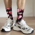 thumbnail image 6 of Hirioo Hearts Pattern Adult Middle Tube Socks Breathable Sock Non-Pilling,Contrasting Color Design, 6 of 6