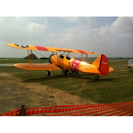 - Peel-n-Stick Poster of Yellow Biplane Aircraft Plane Airplane Aerobatics Poster 24x16 Adhesive Sticker Poster Print