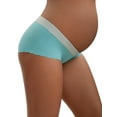 thumbnail image 4 of INSPIRE CHIC Women's Low Waist Ice Silk Seamless Maternity Briefs Pregnancy Under the Bump Underwear S Blue, 4 of 4