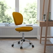 Flash Furniture Mid-Back Orange Mesh Padded Swivel Task Office Chair with Chrome Base