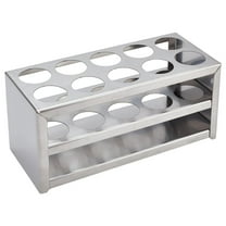 1 Set 304 Stainless Steel Multi-Use Cylinder Tube Display Racks Lab Supplies Round Holes Test Tube Holder Rectangle Test Tube Rack Hole 30mm for Classroom Lab 195x83x86mm