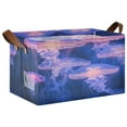 thumbnail image 2 of BZSMCE Collapsible Fabric Cube Storage Bins Purple Jellyfish Design Pattern Storage Box, 2 of 8