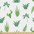 thumbnail image 1 of Cactus Print Upholstery Fabric by the Yard, Continuing Illustration of Leaves Plants Succulents Botanical Garden Art, Decorative Fabric for DIY and Home Accents, 5 Yards, Green and White by Ambesonne, 1 of 4