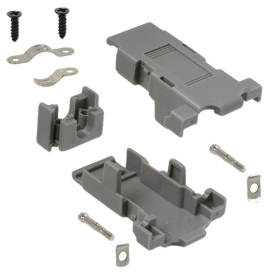 983-009-010R031 Connector Backshell 9 Position Two Piece Gray 180° Unshielded :RoHS