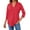 Watermelon Red, variant on Women Solid Color V Neck 3/4 Sleeve Top