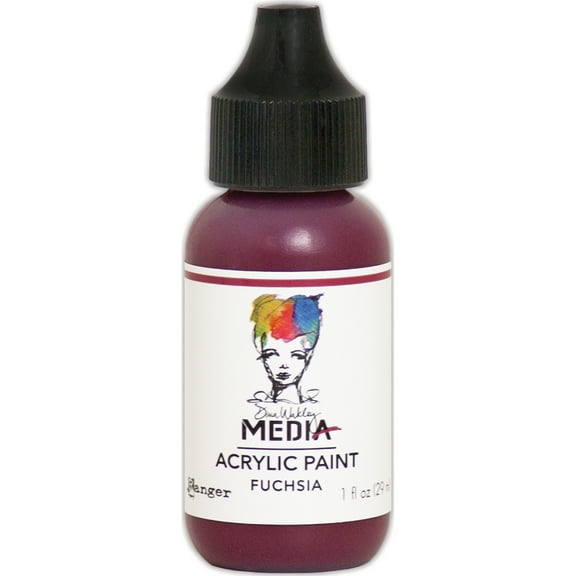 Dina Wakley Media Acrylic Paint 1oz-Fuchsia