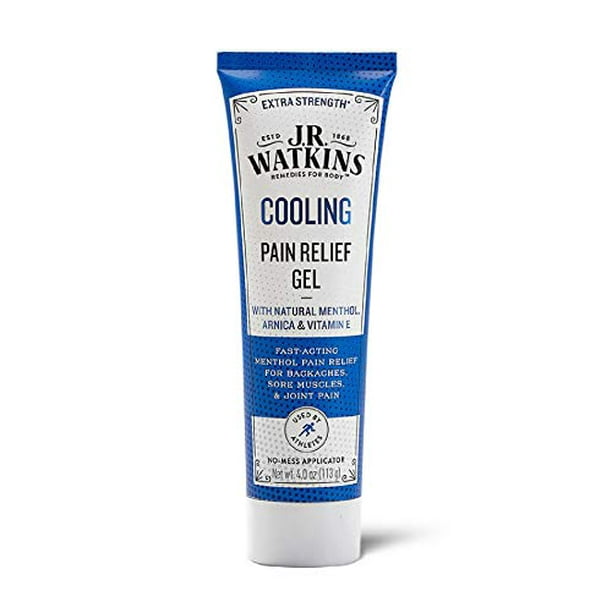 J.R. Watkins Cooling Pain Relief Gel, Extra Strength Menthol Formula Sore Muscle Relief, No Mess