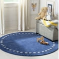 thumbnail image 2 of SAFAVIEH Kids Dotted Border Area Rug, Navy, 7' x 7' Round, 2 of 8