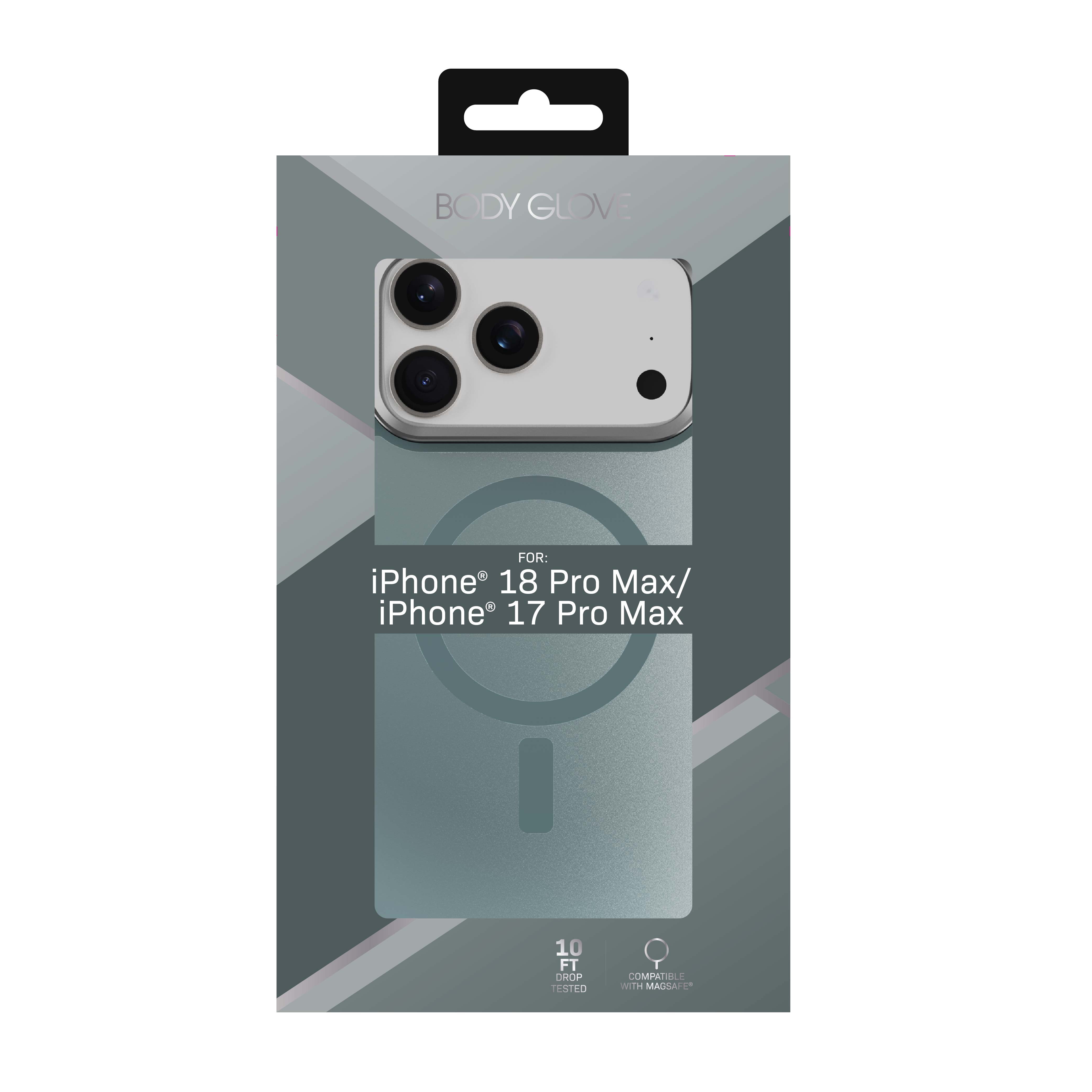 Body Glove Reflector Phone Case for iPhone 18 Pro Max / 17 Pro Max, MagSafe Compatible - Metallic Gray