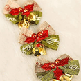 thumbnail image 2 of Mini Christmas Bow Decorations Green & Red Burlap Wreaths Bows Small Christmas Tree Bows for Wedding Party, 2 of 5