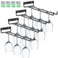 thumbnail image 2 of YOPTOP 4PCS Wine Glass Hanging Rack 11.8 Inch Wine Glass Holder Wall Mounted Under Cabinet Iron Wire Glasses Storage Hanger Organizer for Kitchen Bar Stemware, 2 of 8