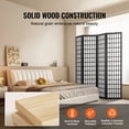 thumbnail image 6 of Japanese Shoji Screen,4-Panel Folding Room Divider for Privacy in Bedroom or Office,Decorative Wooden Partition for Living Room,Restaurant&Home Decor, 6 of 9