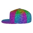 thumbnail image 3 of Gaeub Colorful Glitter Flat Bill Snapback Hats Baseball Caps with Adjustable for Running Workouts and Outdoor Activities, 3 of 9