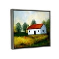 thumbnail image 3 of Stupell Industries Countryside Meadow Cottage Landscape Painting Luster Gray Floating Framed Canvas Print Wall Art, Design by Ziwei Li, 3 of 6