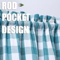 thumbnail image 3 of Plaid Valances Curtain, Rod Pocket Thicken Yarn Dyed Buffalo Check Gingham Curtains Valance, 3 of 9