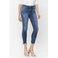 thumbnail image 5 of Flying Monkey - High Rise Distressed Skinny Jeans with Frayed Hem (27.25" Inseam) - F5238, 5 of 9
