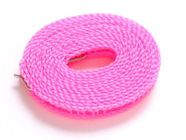 Lot De 2 Cordes à Linge Coupe-Vent 5 Mètres - Nylon Antidérapant - Avec Crochets En Acier - Pour Voyage, Camping, Maison