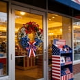 thumbnail image 5 of Patriotic Summer Wreath for Front Door, 4th of July Wreath, Flag Bowknot Wreaths for Memorial Day Independence Day Home Decor, 5 of 7