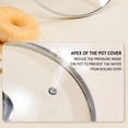 thumbnail image 5 of romoty Tempered Glass Pot Lid Replacement, Clear 7.09 Inch (18cm) Cookware Lid Cover with Steam Vent for Frying Pans Stock Pots, 5 of 9
